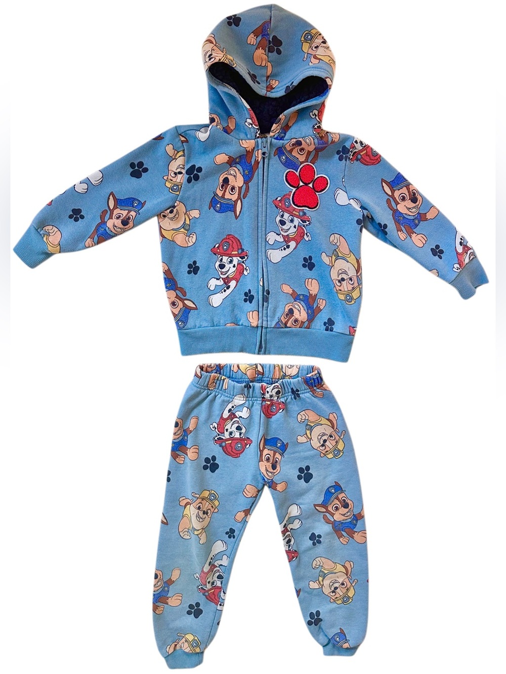 Paw Patrol Blue Fleece Hoodie Jogger 2 Piece Set Boys 4T
